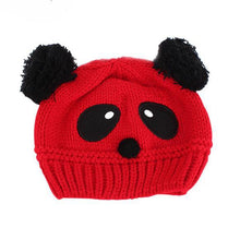 Baby Kids Cartoon Panda Ball Handmade Knitted Crochet Beanie Cap Winter Hat UBY