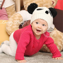 Baby Kids Cartoon Panda Ball Handmade Knitted Crochet Beanie Cap Winter Hat UBY