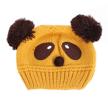 Baby Kids Cartoon Panda Ball Handmade Knitted Crochet Beanie Cap Winter Hat UBY