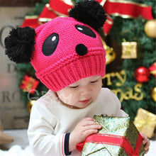 Baby Kids Cartoon Panda Ball Handmade Knitted Crochet Beanie Cap Winter Hat UBY