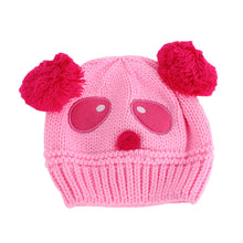 Baby Kids Cartoon Panda Ball Handmade Knitted Crochet Beanie Cap Winter Hat UBY