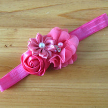 Baby Kids Girls Infant Flower Rose Rhinestone Headbands Hair Bow Band Headwear 6M-3YUBY