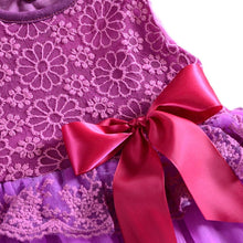 Baby Kids Girls Lace Flower Bow Bowknot One Piece Party Pageant Dress Formal Dress 0-3Y UBY