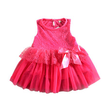 Baby Kids Girls Lace Flower Bow Bowknot One Piece Party Pageant Dress Formal Dress 0-3Y UBY