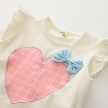 Baby Kids Girls Sleeveless Heart Bow Tops T ShirtPlaid Short Pants Outfits 2-6Y UBY