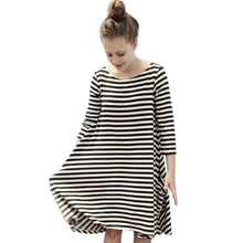 Baby  Mom Family Matching Outfits Dress Women Kids Pajamas Stripe Three Quater Sleeve Mother and Child Clothing UBY