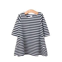 Baby  Mom Family Matching Outfits Dress Women Kids Pajamas Stripe Three Quater Sleeve Mother and Child Clothing UBY