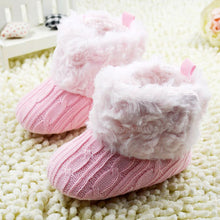 Baby Shoes Infants Crochet Knit Fleece Boots Wool Snow Crib Shoes Toddler Boy Girl Booties UBY