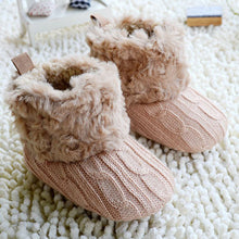 Baby Shoes Infants Crochet Knit Fleece Boots Wool Snow Crib Shoes Toddler Boy Girl Booties UBY