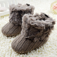 Baby Shoes Infants Crochet Knit Fleece Boots Wool Snow Crib Shoes Toddler Boy Girl Booties UBY