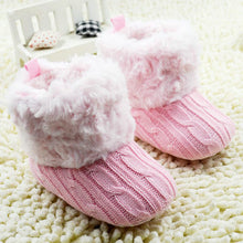Baby Shoes Infants Crochet Knit Fleece Boots Wool Snow Crib Shoes Toddler Boy Girl Booties UBY
