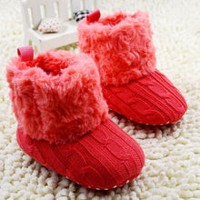 Baby Shoes Infants Crochet Knit Fleece Boots Wool Snow Crib Shoes Toddler Boy Girl Booties UBY