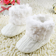 Baby Shoes Infants Crochet Knit Fleece Boots Wool Snow Crib Shoes Toddler Boy Girl Booties UBY