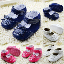 Baby Tassel Soft Sole Leather Shoes Infant Girl Toddler Bowknot Prewalker 0-18 MUBY
