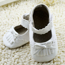 Baby Tassel Soft Sole Leather Shoes Infant Girl Toddler Bowknot Prewalker 0-18 MUBY