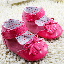 Baby Tassel Soft Sole Leather Shoes Infant Girl Toddler Bowknot Prewalker 0-18 MUBY
