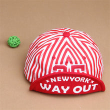 Baby Unisex Kids Girls Boys Stripes Snapbacks Hats Baseball Cap Flat Visor Snapback CapsUBY