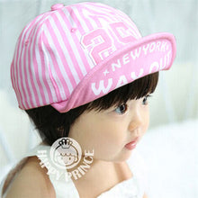 Baby Unisex Kids Girls Boys Stripes Snapbacks Hats Baseball Cap Flat Visor Snapback CapsUBY