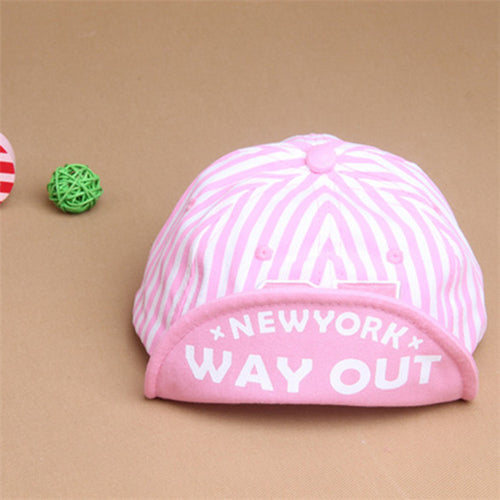 Baby Unisex Kids Girls Boys Stripes Snapbacks Hats Baseball Cap Flat Visor Snapback CapsUBY