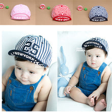 Baby Unisex Kids Girls Boys Stripes Snapbacks Hats Baseball Cap Flat Visor Snapback CapsUBY