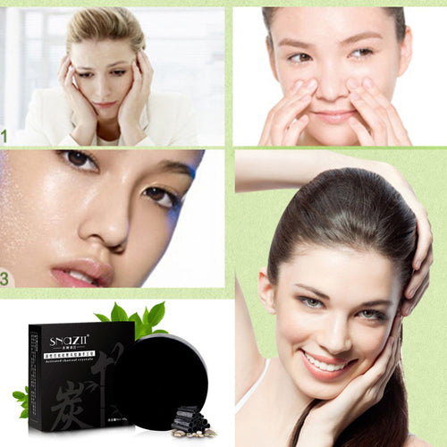 Bamboo charcoal soap whitening blackhead remover acne treatment handmade TY389 UBY