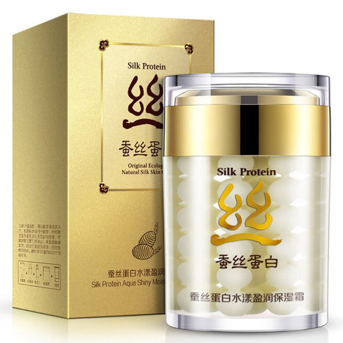 Beauty Silk Protein Deep Moisturizing Face Cream Shrink Pores Skin Care Anti Wrinkle Cream Face Care Whitening Cream 60g UBY