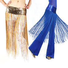 Belly oriental Dance Fringe Tassel Brilliant Hip Scarf sequined Skirt 5 colors UBY