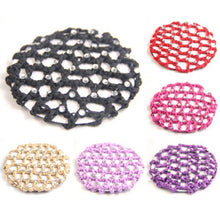 Best s Beautiful Bun Cover Snood Hair Net Ballet Dance Skating Crochet with Diamond UBY