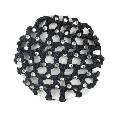 Best s Beautiful Bun Cover Snood Hair Net Ballet Dance Skating Crochet with Diamond UBY