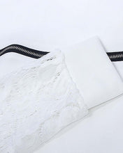 Bomber Jacket Women Basic CoatsNew Fashion Lace Long Sleeve Zipper Solid Black White Short Womens Jackets Plus Size S-XXL UBY