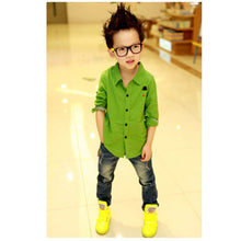 Boys Kids Button Down Dress Shirt Long Sleeve Casual Shirts Tops ClothesHT UBY