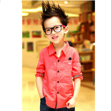 Boys Kids Button Down Dress Shirt Long Sleeve Casual Shirts Tops ClothesHT UBY