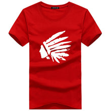 Brand Summer Cotton Men T- Shirts Short Sleeve Printing Men T-shirt Casual Tops Tees Indians Print T-Shirts UBY