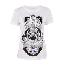 Brand Summer European Style Summer T shirt Women Hamsa Hand 3D Print T-shirt Fashion Graphic Tees Women Designer Clothing UBY