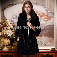 Brand Womens Jacket Fox Fur Collar Outerwear Long Parka Long Sleeve Coat Overcoat UBY