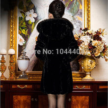 Brand Womens Jacket Fox Fur Collar Outerwear Long Parka Long Sleeve Coat Overcoat UBY
