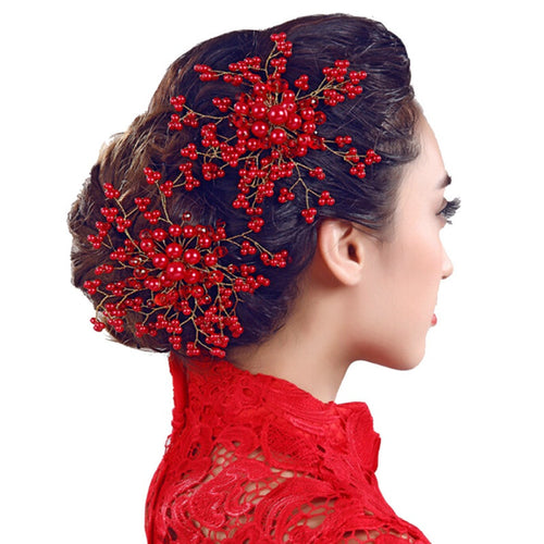 Bridal Wedding Hair Accessories Pearl Flower Tiara De Noiva Headpiece Crystal Headband For Bride Women Girl UBY