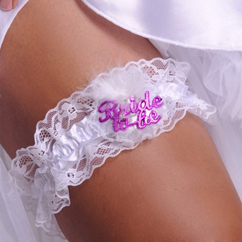 Bride To Be White Lace Garter Hen Night Party Bachelorette Bridal Shower Y1 UBY