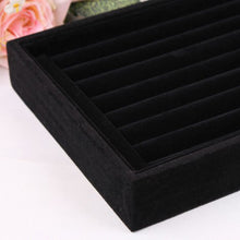 Bright Jewelry Showcase Velvet Earring Ring Display Tray Box Show Carrying Case  UBY
