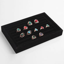 Bright Jewelry Showcase Velvet Earring Ring Display Tray Box Show Carrying Case  UBY