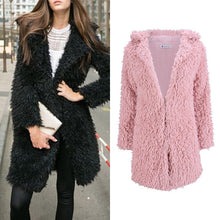 COCKCON Vintage Faux Fur Winter Women Coat Outwear Overcoat Top female Long Sleeve Jacket Parka UBY