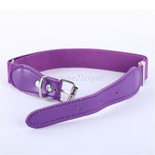 Candy Color Kids Children Boys Girls Wide Elastic Stretch Waist Belt Waistband UBY