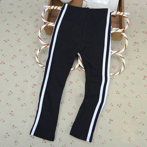 Casual Candy Colors Stripes Sport Pants Fit For Kids Girls Cozy Cotton Long Trousers 7 Colors Rainbow HT UBY
