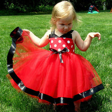 Casual Cotton Kids Girls Red Dress New Arrival Toddler Princess Girls Polka Dots Wedding Party Pageant Bubble Dress Tulle Dress UBY