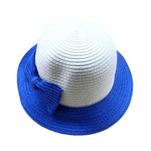 Casual Kids Girls Sun Hat Toddler Beach Bucket Hat Baby Girls Kids Bowknot Straw Caps 5 Sizes UBY