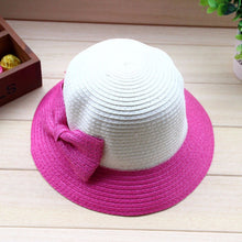 Casual Kids Girls Sun Hat Toddler Beach Bucket Hat Baby Girls Kids Bowknot Straw Caps 5 Sizes UBY
