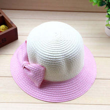 Casual Kids Girls Sun Hat Toddler Beach Bucket Hat Baby Girls Kids Bowknot Straw Caps 5 Sizes UBY