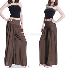 Casual Womens Elastic Waist Loose Long Culottes Wide Leg Pant Trouser Sweatpants UBY