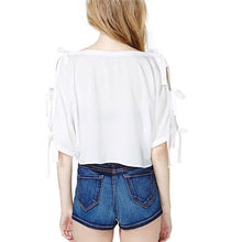 Chic Women Batwing Hollow Out Sleeve Shirt Sexy Chiffon White Blouses Tops Loose UBY