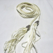 Chic Women PU Leather Tassel Fashion Ladies Braided Belt Self-Tie Thin Waist Rope Belt Woven Waistband UBY